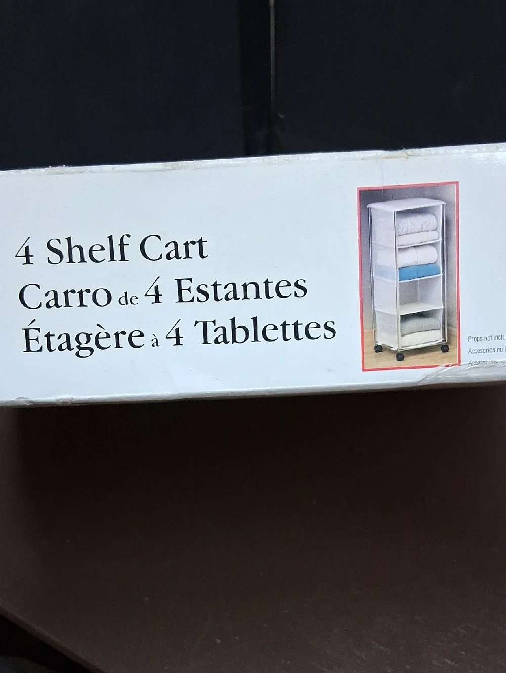 Rubbermaid 4 Shelf Cart Featuring Chrome Frame‎ With Wheels